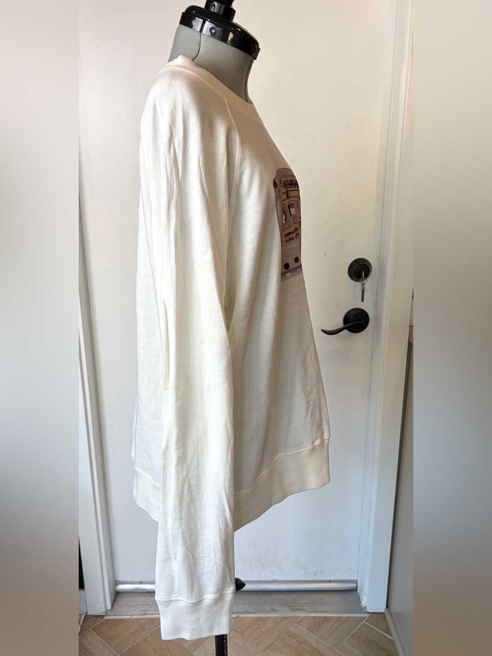Band Of Outsiders Crewneck Sweatshirt w/Cassette Tape graphic, SynthPop, XL, EUC - Picture 5 of 14